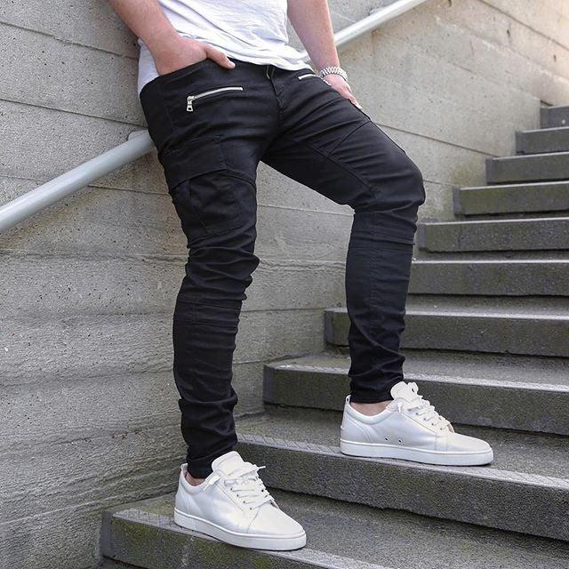 Men's Harem Multi-pocket Slim Fit Zip Joggers - AM APPAREL