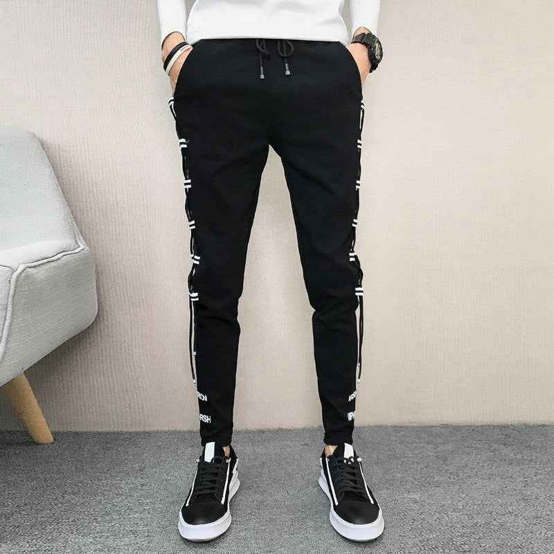 Men's Korean Style Streetwear Slim Fit Pants - AM APPAREL