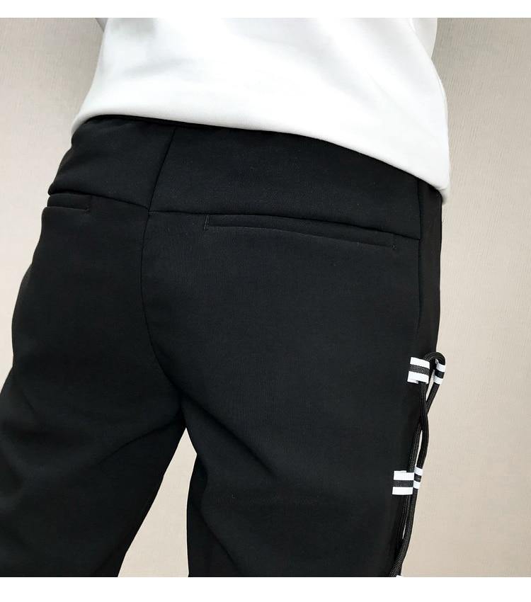 Men's Korean Style Streetwear Slim Fit Pants - AM APPAREL