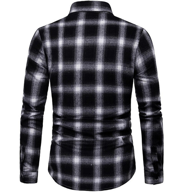 Men's Light Weight Plaid Shirt - AM APPAREL