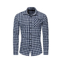 Men's Long Sleeve Regular Fit Plaid Shirt - AM APPAREL