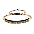 Men's Luxury Black Zircon Bracelets - AM APPAREL