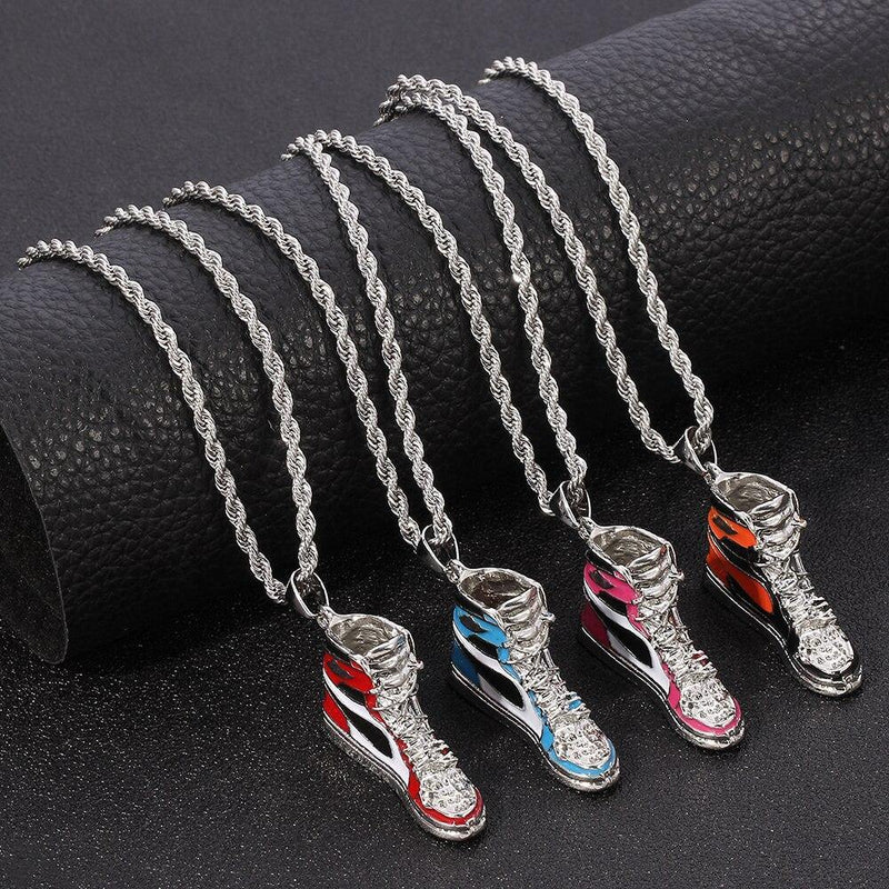 Men's Mini Sneaker Pendant Necklace - AM APPAREL