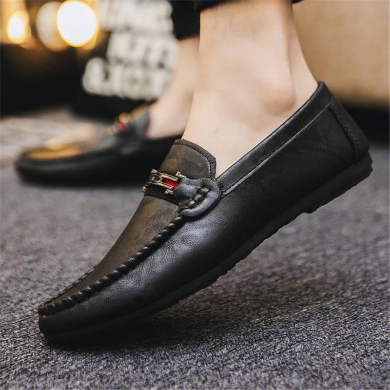 Men's Moccasins Breathable Slip On Loafers - AM APPAREL