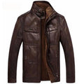 Men's Mountainskin Faux Leather Winter Jacket - AM APPAREL