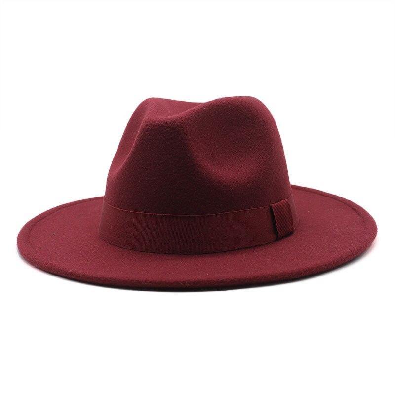 Men's New Wide Brim Fedora Hats With Ribbon - AM APPAREL