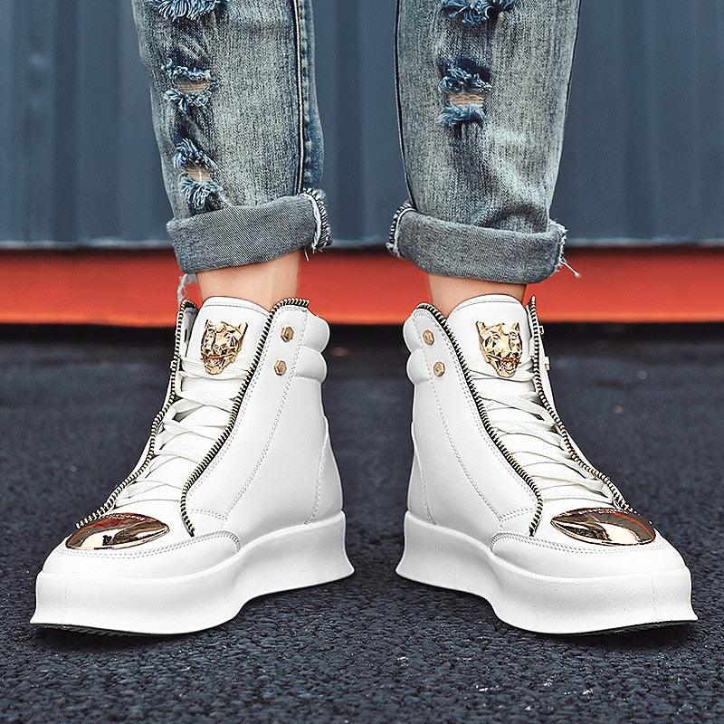 Men's Off-Bound Ankle Length High Top Sneakers - AM APPAREL