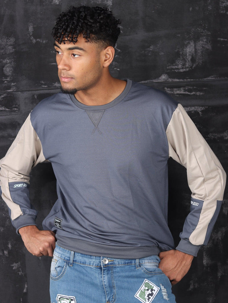 Men's Round Neck Sport Long Sleeve Top - AM APPAREL