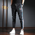 Men's Side Stripe Slim Fit Joggers - AM APPAREL