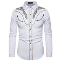 Men's Slim Fit Embroidered Shirt - AM APPAREL