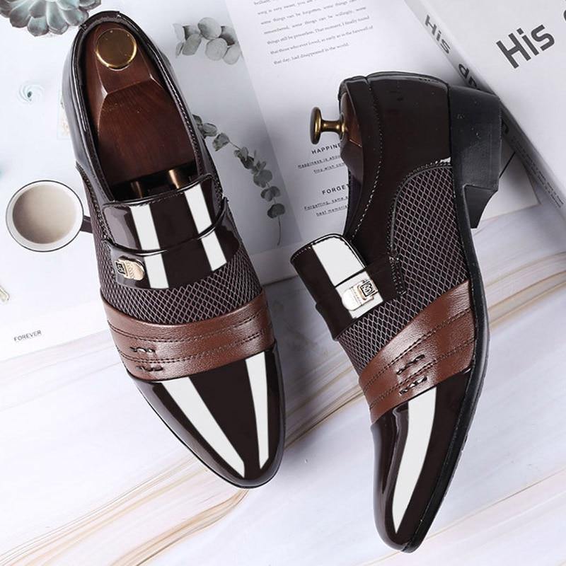 Men's Slip On Business Dress Oxford Shoes - AM APPAREL