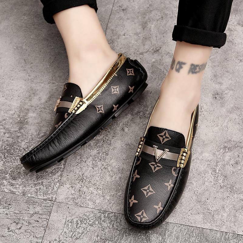 Men's Slip-on Faux Leather Loafers - AM APPAREL