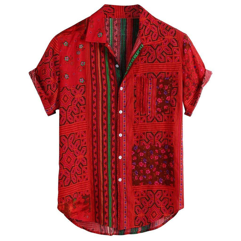 Men's Summer Fashion Short Sleeved Shirt - AM APPAREL