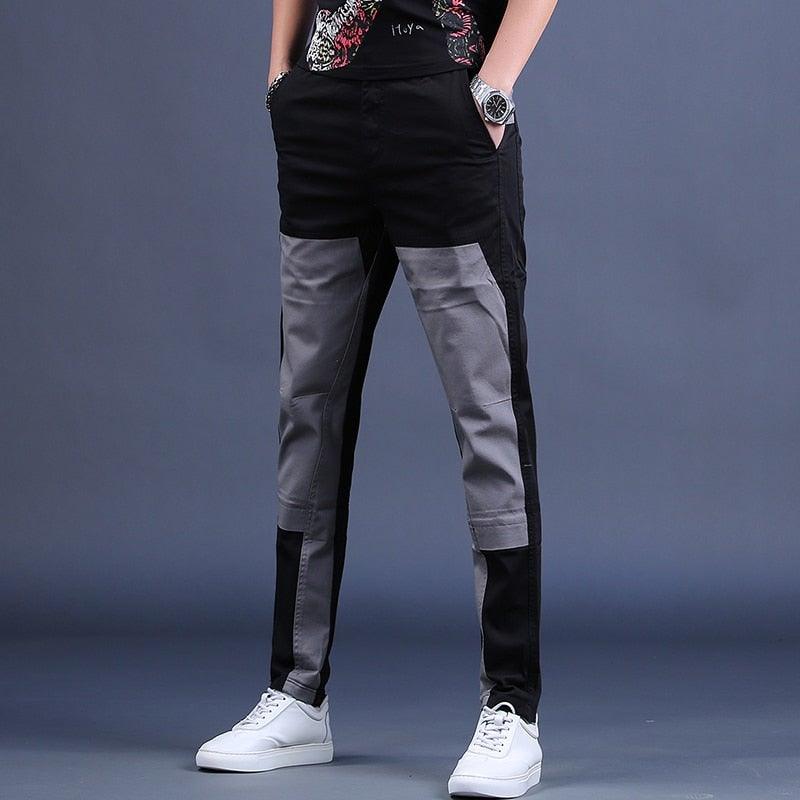 Men's Summer Patchwork Casual Cotton Pants - AM APPAREL