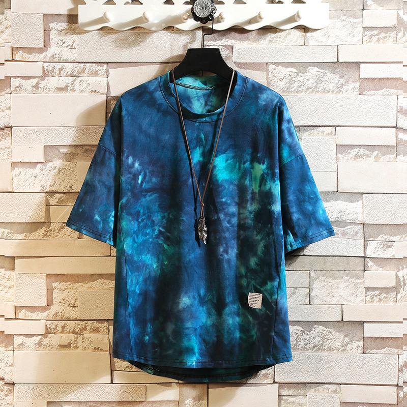 Men's Tie Dye Loose Fit Summer T-Shirt - AM APPAREL