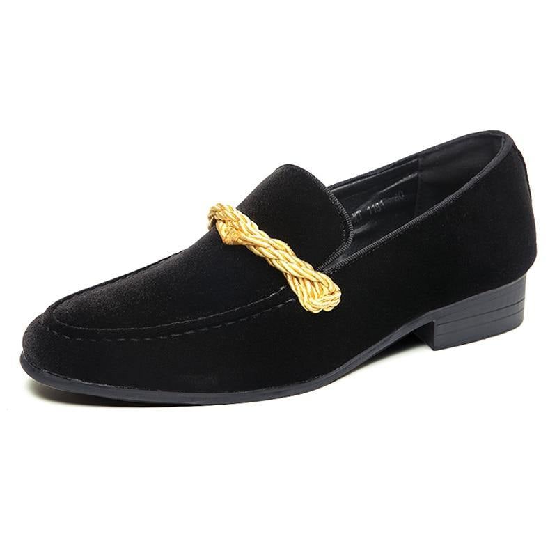 Men's Velvet Comfy Formal Loafers - AM APPAREL