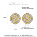 Men's Zircon Iced Out Stud Earrings - AM APPAREL