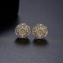 Men's Zircon Iced Out Stud Earrings - AM APPAREL