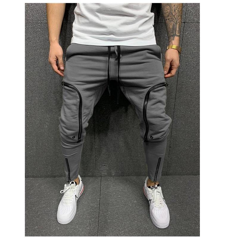 Mens Zipper Pockects Casual Pants - AM APPAREL