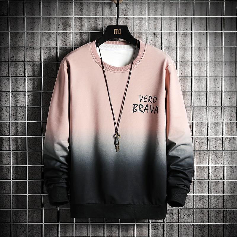 Men/Women Gradient Round Neck Sweatshirt - AM APPAREL