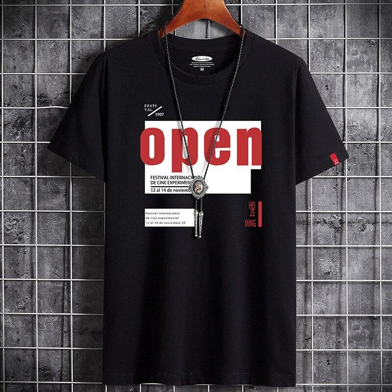 "OPEN" Men's Casual Graphic T-Shirt - AM APPAREL