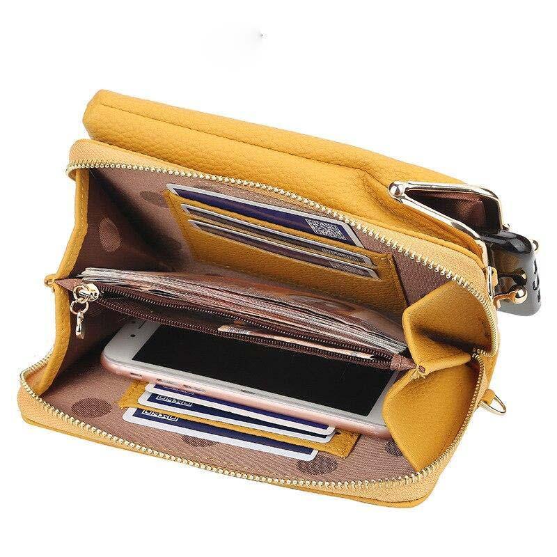 Phone-Sized Women's PU Leather Cellphone Clutch - AM APPAREL