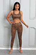 Printed Sports Bra and Leggings Set - AM APPAREL