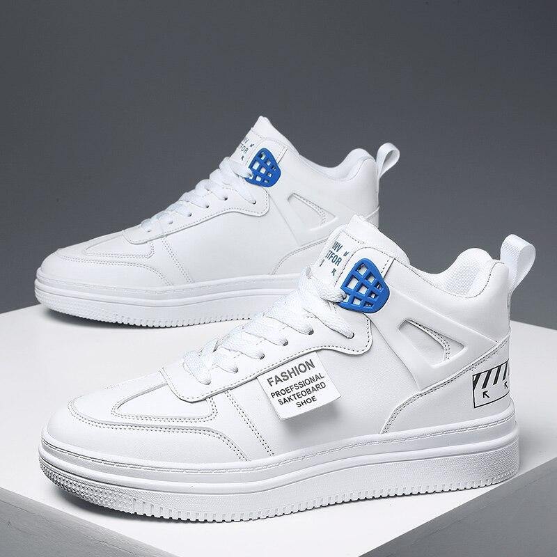 Retro Men's PU Leather Casual Sneakers - AM APPAREL