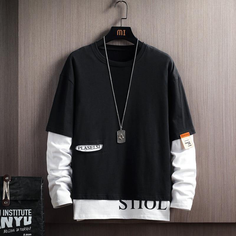 Streetwear Fashion Men's Long Sleeve Top - AM APPAREL