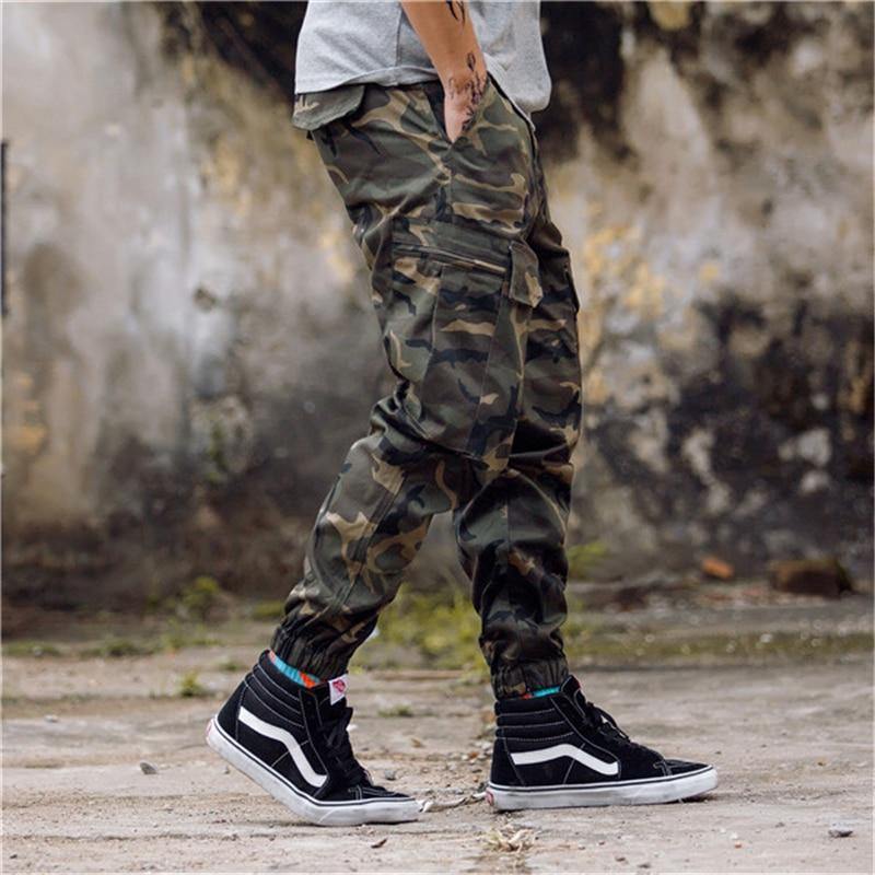 Streetwear Men's Camouflage Loose Fit Cargo Joggers - AM APPAREL