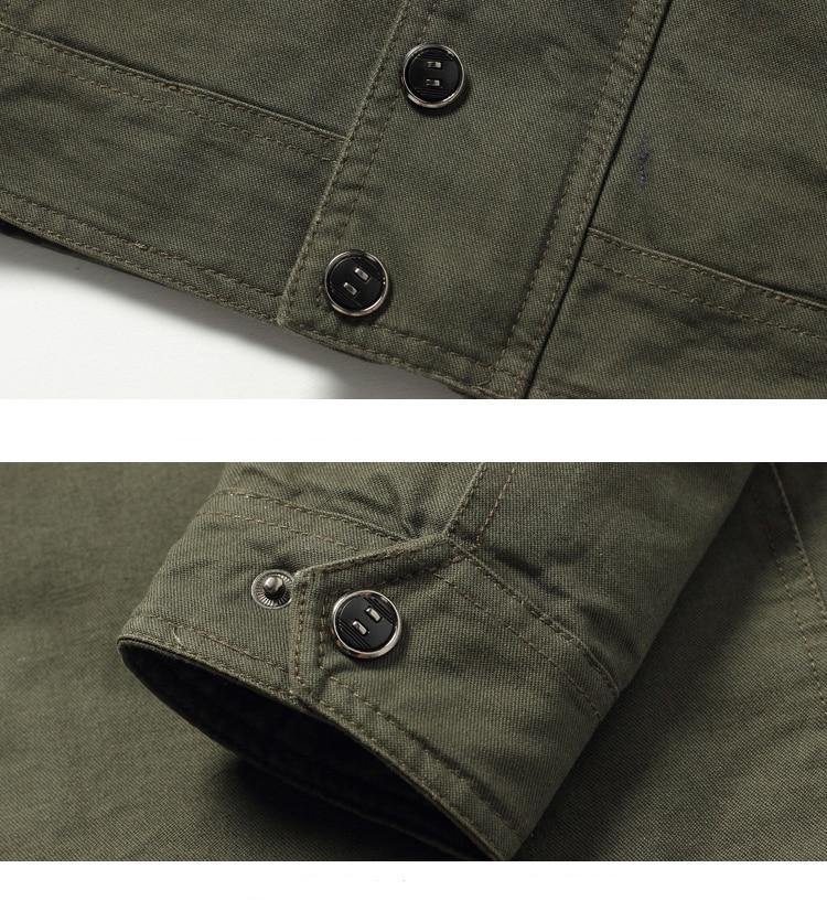 THOS Men's 100% Cotton Casual Cargo Jackets - AM APPAREL