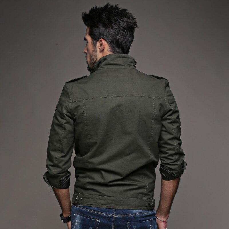 THOS Men's 100% Cotton Casual Cargo Jackets - AM APPAREL