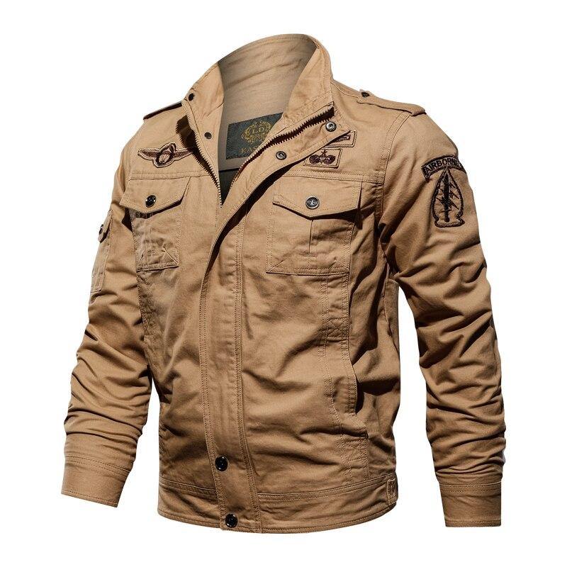 THOS Men's 100% Cotton Casual Cargo Jackets - AM APPAREL