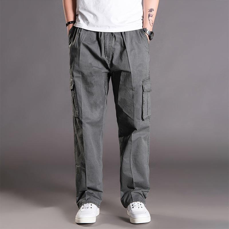 THOS Men's Casual Loose Cargo Pants - AM APPAREL