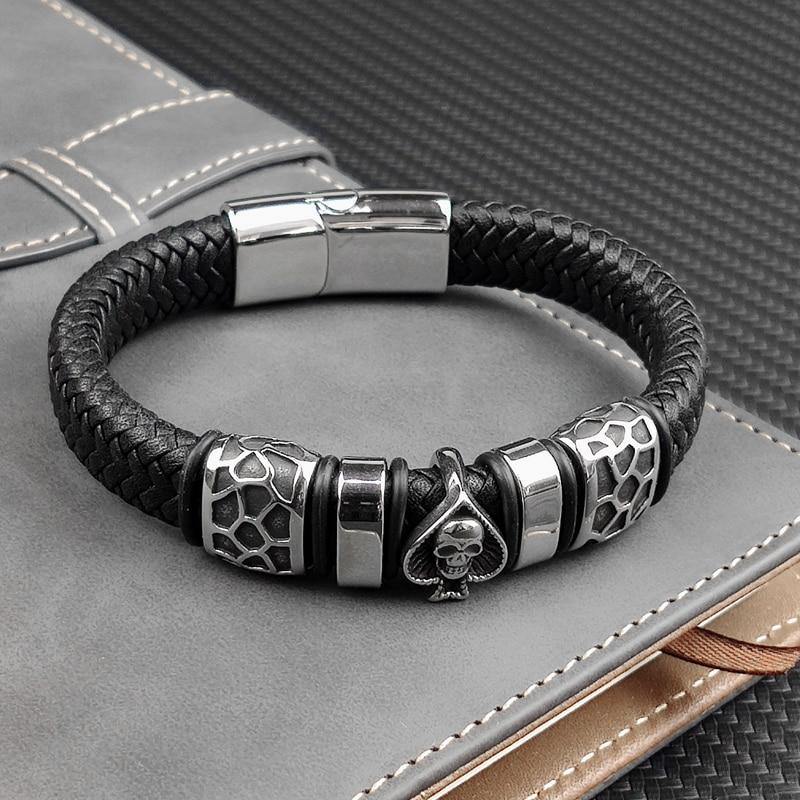 Unisex Braided Leather Bracelets - AM APPAREL