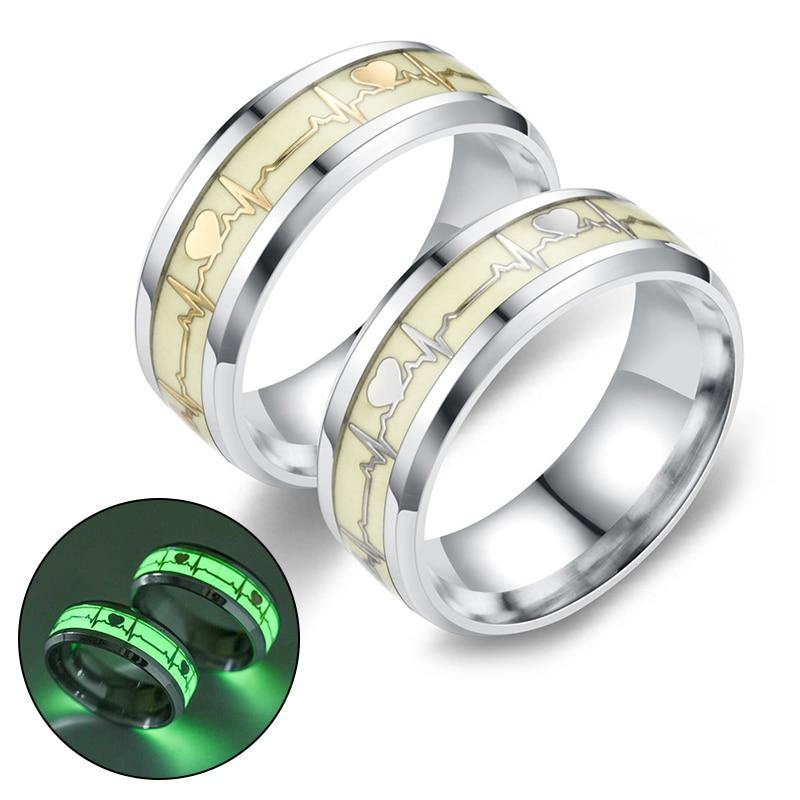 Unisex Heartbeat Luminous Rings - AM APPAREL