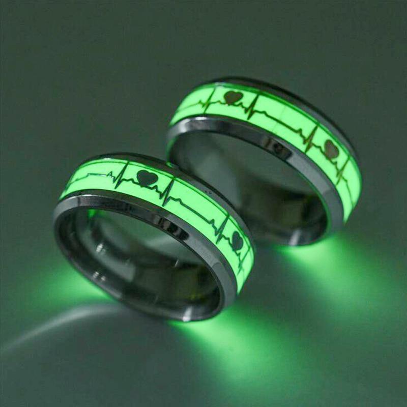 Unisex Heartbeat Luminous Rings - AM APPAREL