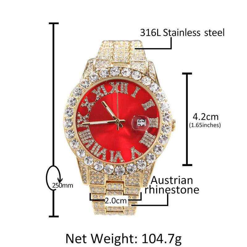 Unisex Hip Hop Iced Out Men's Watch - AM APPAREL