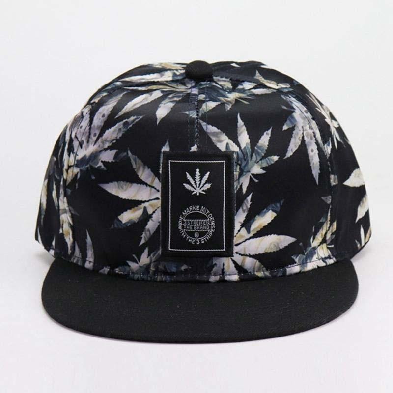 Unisex Maple Leaf Flat Brim Cap - AM APPAREL