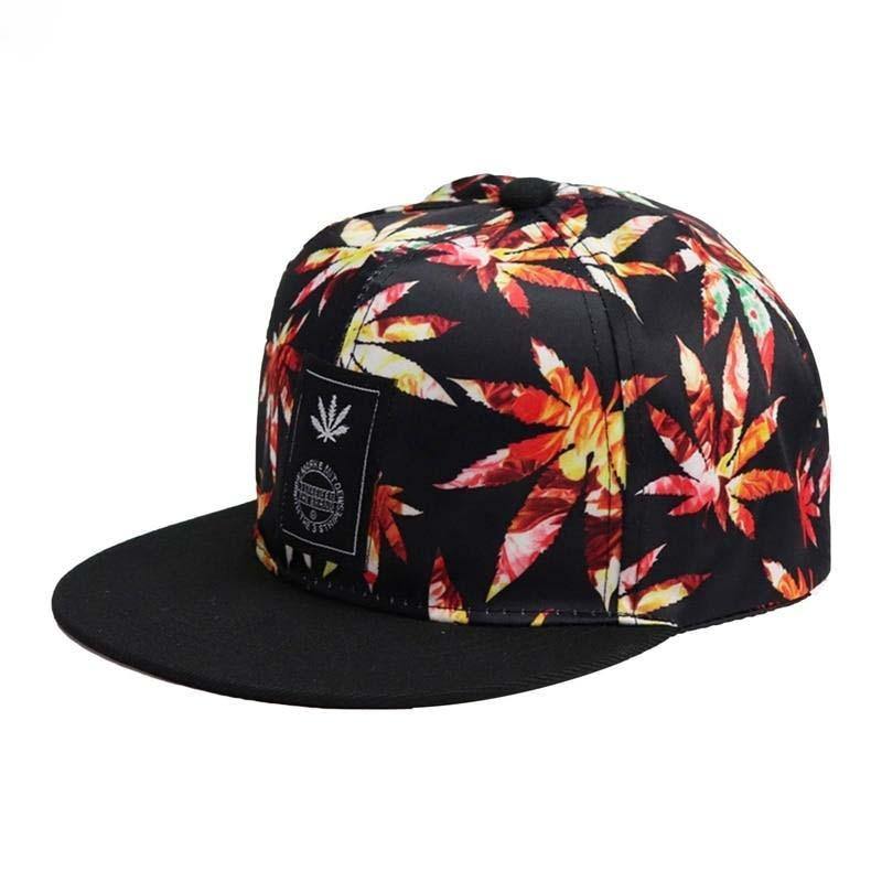 Unisex Maple Leaf Flat Brim Cap - AM APPAREL