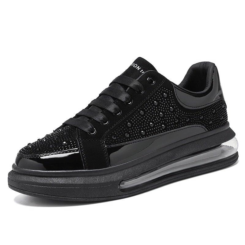 Unisex Sport Style Patent Leather Sneakers - AM APPAREL