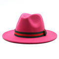 Unisex Wool Wide Brim Fedora Hats - AM APPAREL