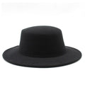 Unisex Woolen Flat Top Fedora Hat - AM APPAREL