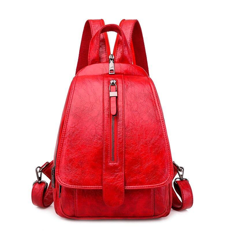 Women PU Leather Travel Backpacks - AM APPAREL