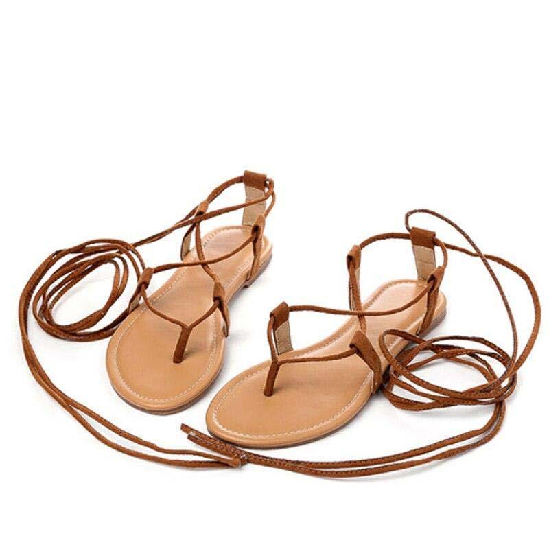 Women's Cross Strap Gladiator Sandals - AM APPAREL