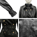 Women's Down Collar High Faux Leather Coats - AM APPAREL