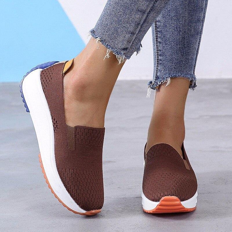 Women's Fashion Mesh Slip On Loafer - AM APPAREL