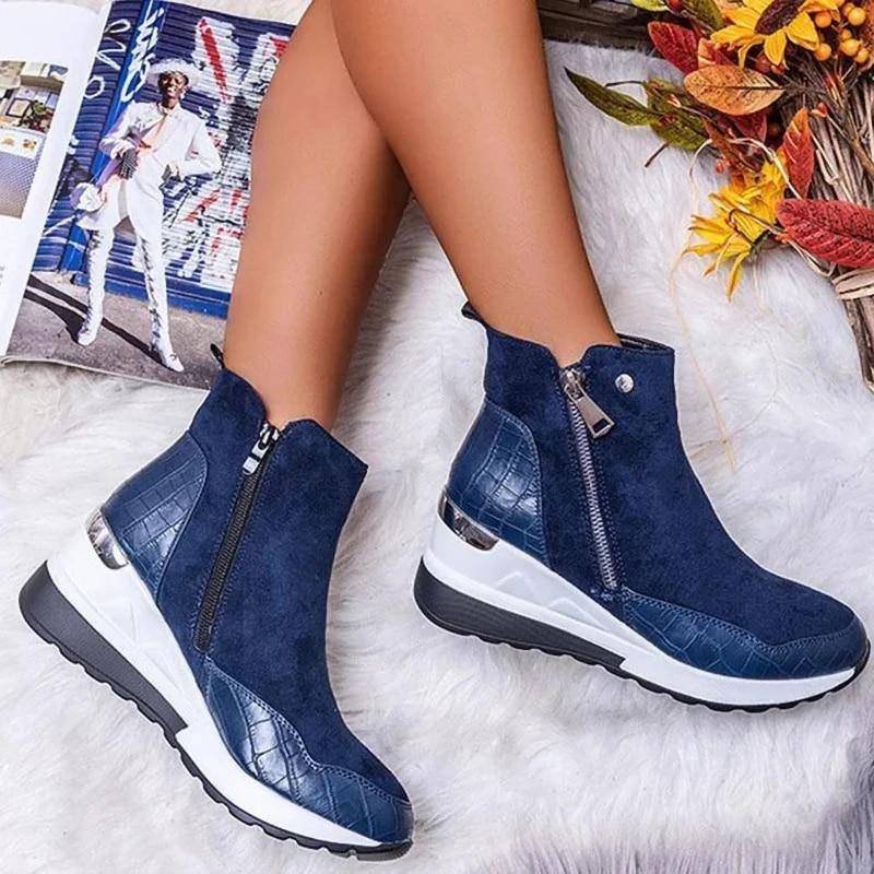 Women's High Top Platform Sneakers - AM APPAREL