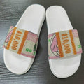 Women's Non-Slip Rhinestone Dollar Slippers - AM APPAREL