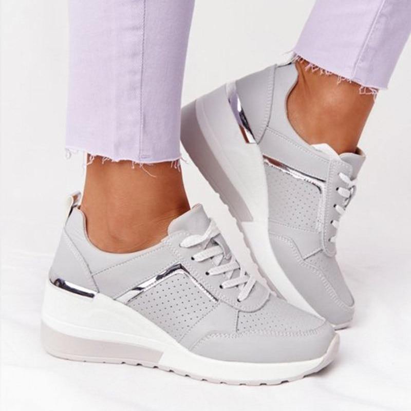 Women's Platform Casual Sneakers - AM APPAREL